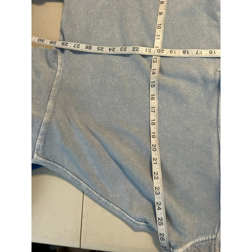 Aerie‎ Getaway Quarter Zip Sweatshirt Womens XL Ice Blue Oversized Pullover - Picture 7 of 7